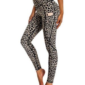 NEW OUGES Women's High Waist Yoga Pants with Pockets